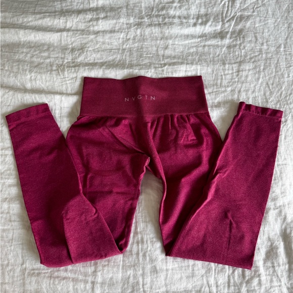 NVGTN CONTOUR SEAMLESS LEGGINGS-CRIMSON(pink)-size S - Picture 5 of 11